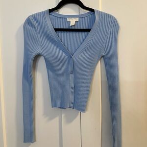 H&M Blue Cardigan / Cropped Sweater